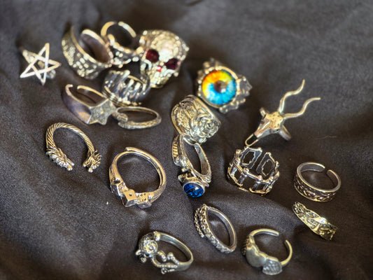 Punk Goth Rock rings